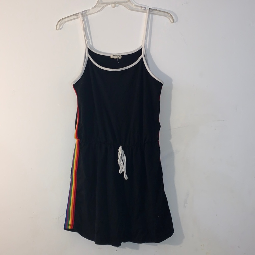 Rainbow romper black